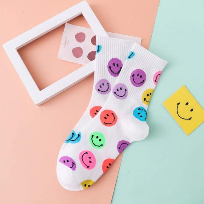 Hvide happy socks
